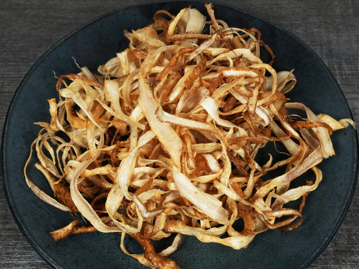Gobo chips, fried burdock root snack at Torrance Yokocho
