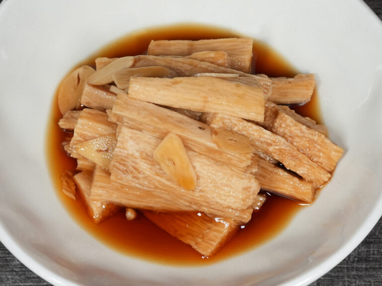 Marinated nagaimo yam with garlic soy sauce at Torrance Yokocho