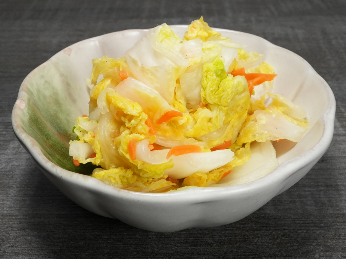 Pickled nappa cabbage, Japanese tsukemono at Torrance Yokocho