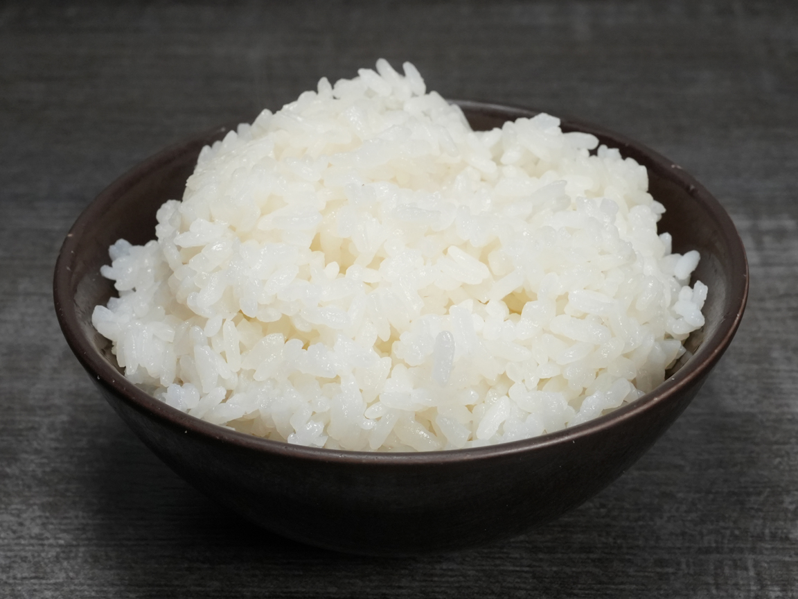Steamed Japanese white rice bowl at Torrance Yokocho