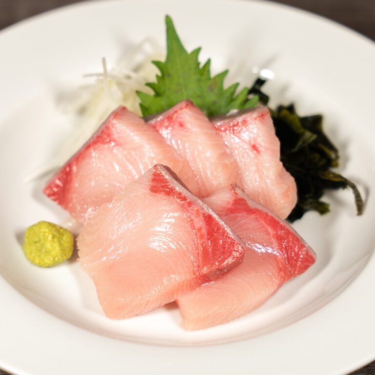 Yellowtail sashimi, hamachi, 5 slices of fresh fish at Torrance Yokocho